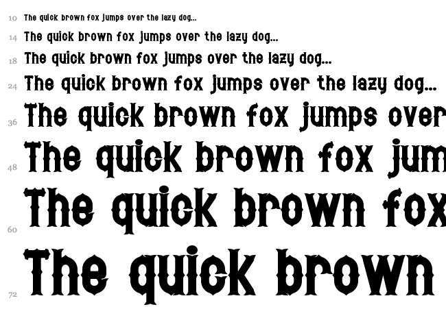 Hetfield font waterfall